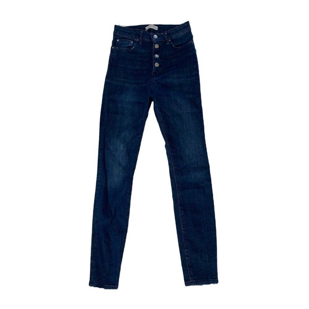 Zara Woman Premium Denim Collection High Rise Jeans Size 2